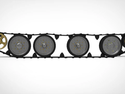 Tank tracks 3D Model