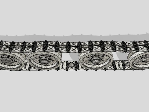 Tank tracks 3D Model