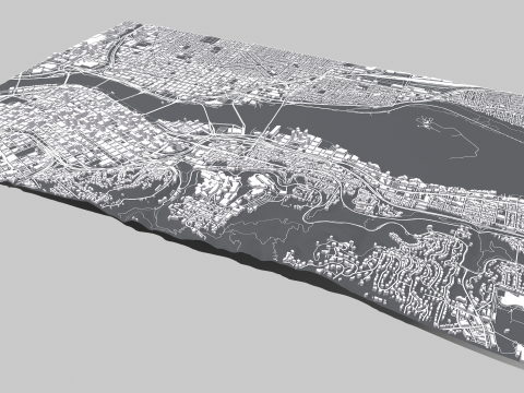 Cityscape Portland Oregon USA 3D 모델