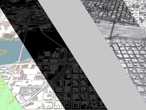 Cityscape Portland Oregon USA 3D Model