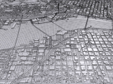 Cityscape Portland Oregon USA 3D 모델