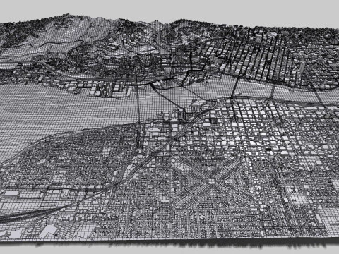 Cityscape Portland Oregon USA 3D Model