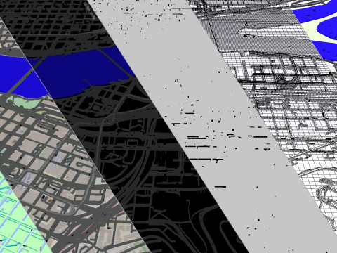 Streets and roads Portland Oregon USA 3D Model