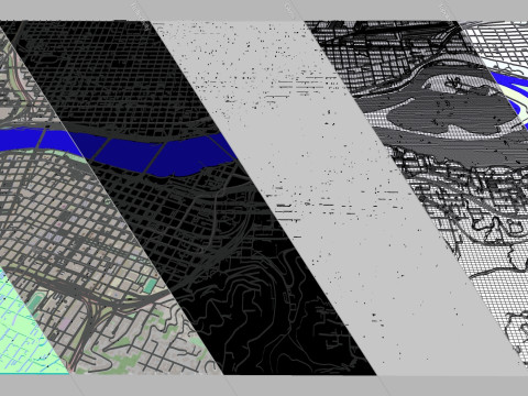 Streets and roads Portland Oregon USA 3D Model