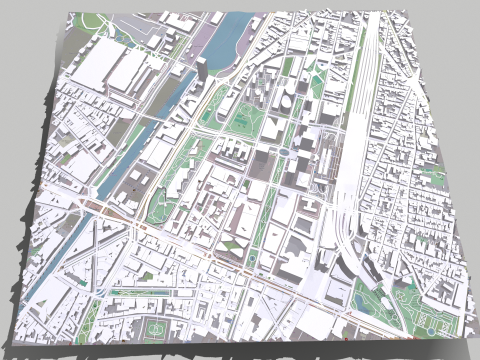 Cityscape Brussels Belgium Model 3D