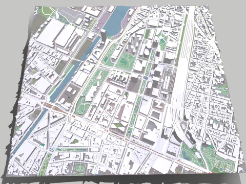 Şehir manzarası Br&uuml;ksel Bel&ccedil;ika 3D Model