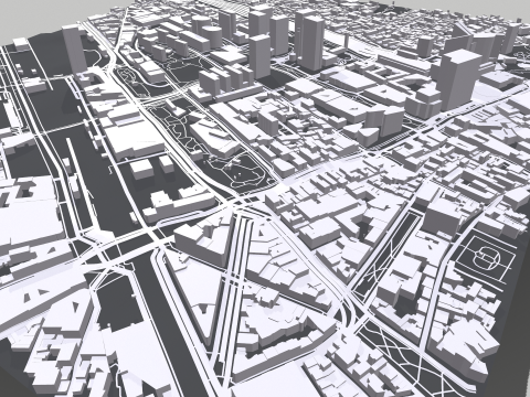 Cityscape Brussels Belgium 3D Model