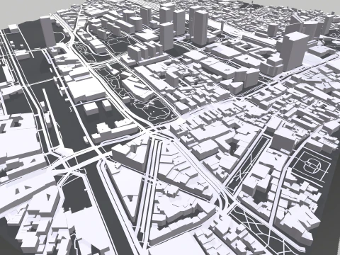 Cityscape Brussels Belgium 3D Model
