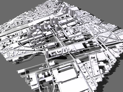 Cityscape Brussels Belgium 3D Model