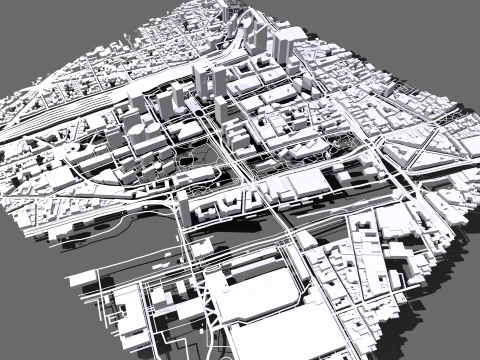 Cityscape Brussels Belgium 3D Model