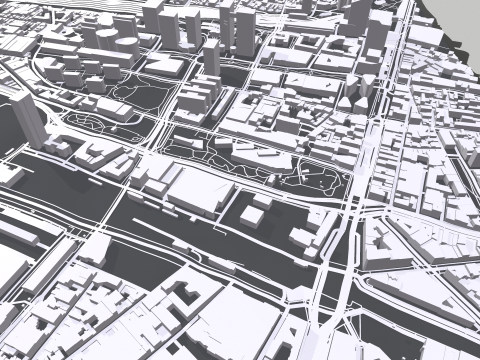 Cityscape Brussels Belgium 3D Model