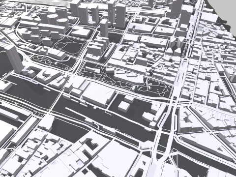 Cityscape Brussels Belgium 3D Model