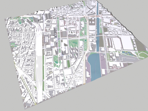 Cityscape Brussels Belgium 3D Model