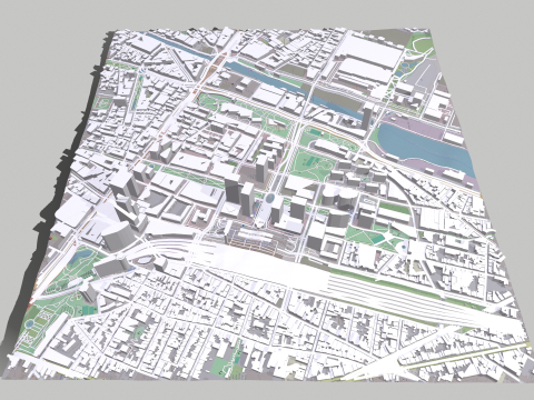Cityscape Brussels Belgium 3D Model