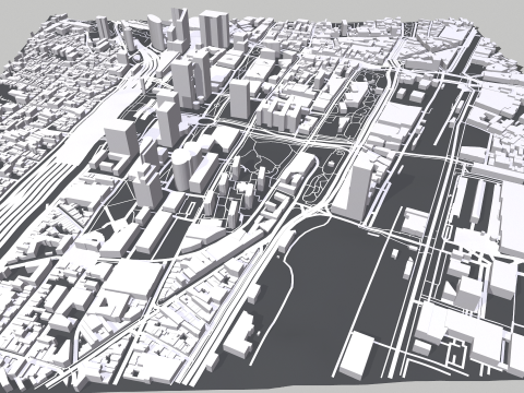 Cityscape Brussels Belgium 3D Model