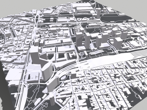 Cityscape Brussels Belgium 3D Model