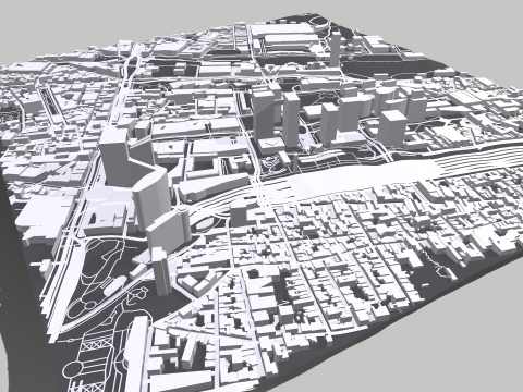 Cityscape Brussels Belgium 3D Model