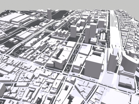 Cityscape Brussels Belgium 3D Model