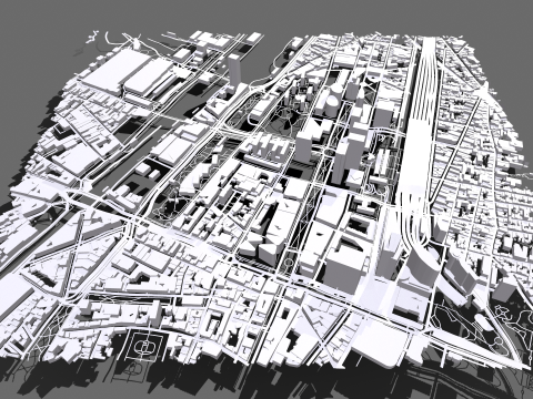 Cityscape Brussels Belgium 3D Model