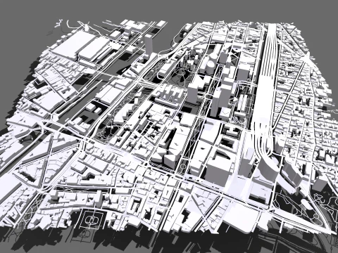 Cityscape Brussels Belgium 3D Model