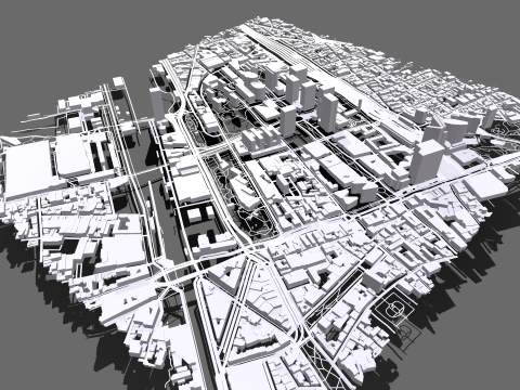 Cityscape Brussels Belgium 3D Model