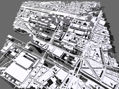 Cityscape Brussels Belgium 3D Model