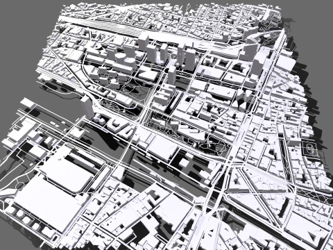 Cityscape Brussels Belgium 3D Model