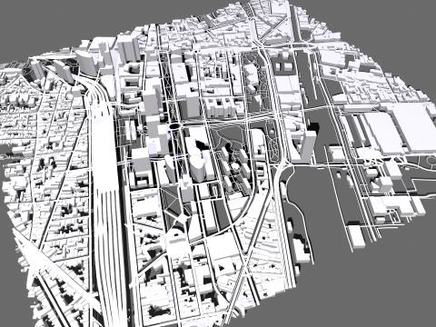 Cityscape Brussels Belgium 3D Model