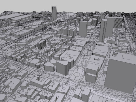 Cityscape Brussels Belgium 3D Model