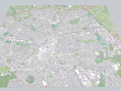 Cityscape Apeldoorn Netherlands 3D Model