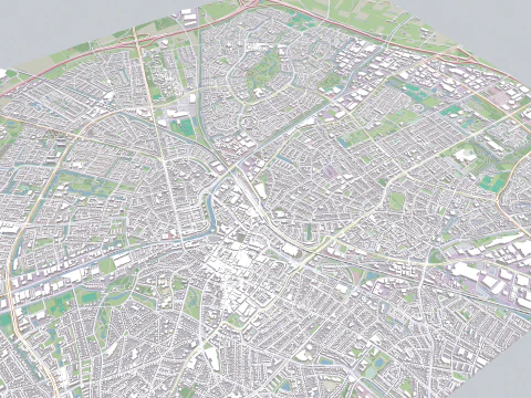 Cityscape Apeldoorn Netherlands 3D Model