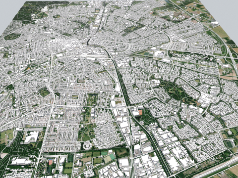 Cityscape Apeldoorn Netherlands 3D Модель