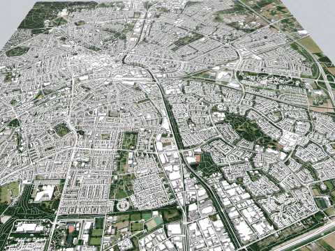 Cityscape Apeldoorn Netherlands 3D Model