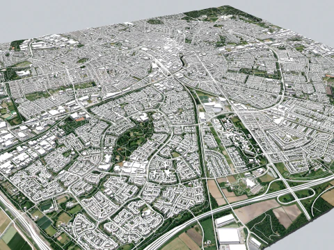 Cityscape Apeldoorn Netherlands 3D Model