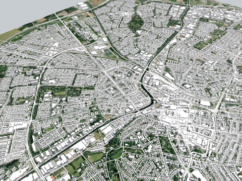 Cityscape Apeldoorn Netherlands 3D Модель