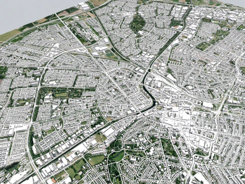 Cityscape Apeldoorn Netherlands 3D Model