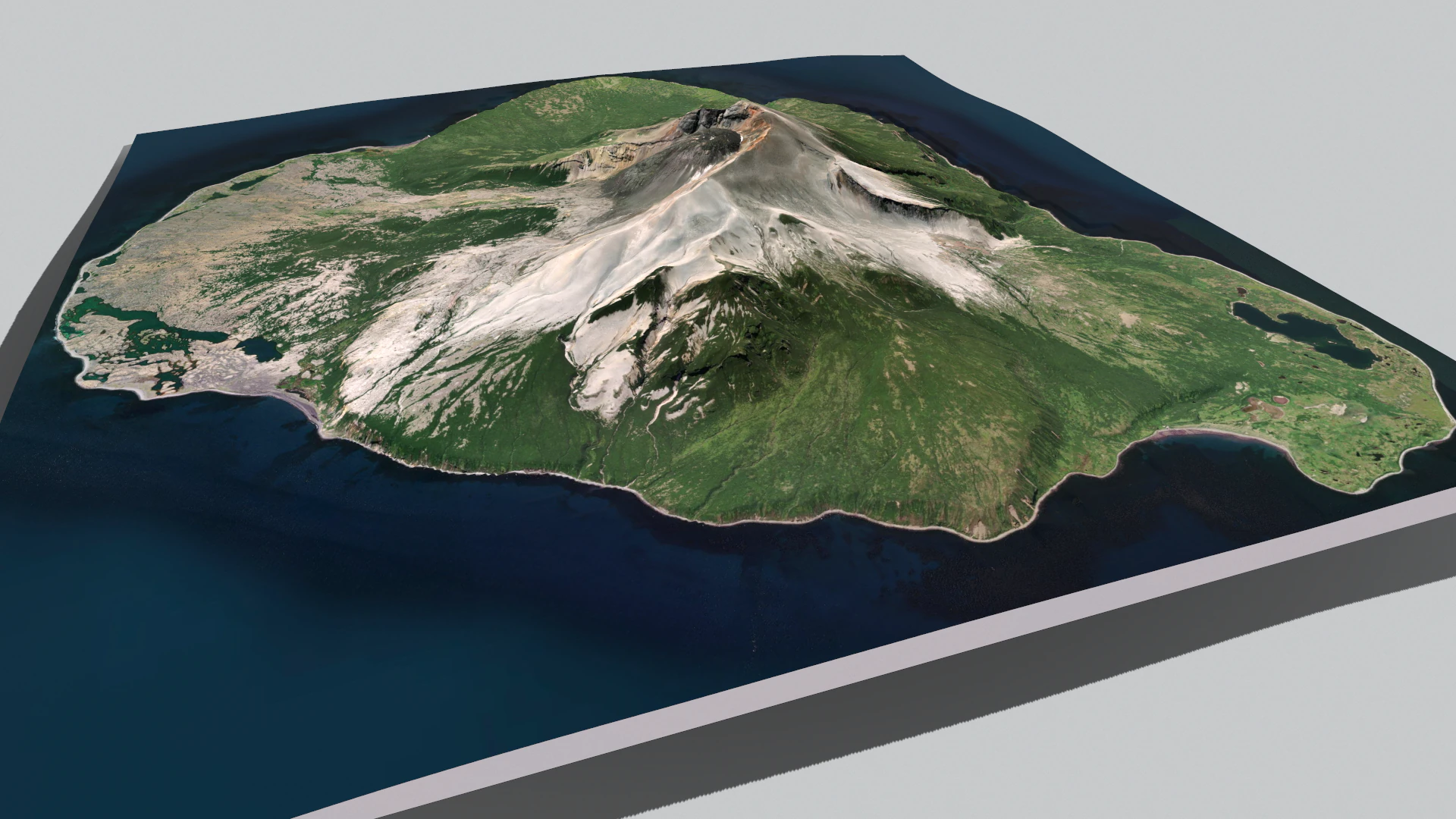 Island Harimkotan Kuril Islands 3D Model .c4d .max .obj .3ds .fbx .stl .blend 