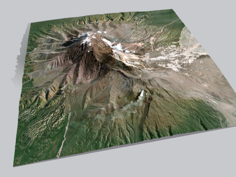 Volcano Shiveluch Kamchatka 3D Модель