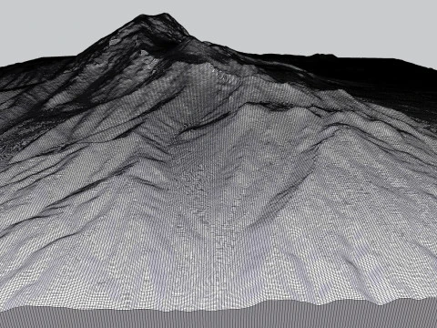 Volcano Shiveluch Kamchatka 3D Model
