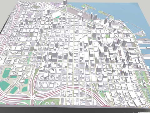 Cityscape San Diego California USA Modelo 3D