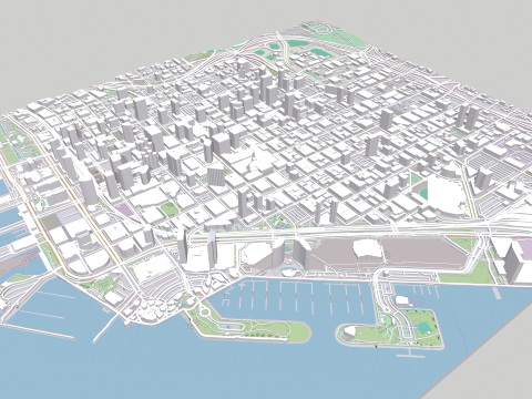 Cityscape San Diego California USA 3D मॉडल