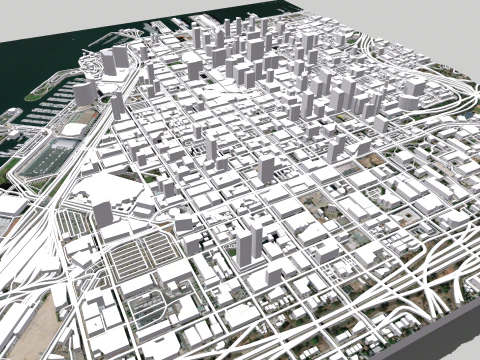Cityscape San Diego California USA 3D Model