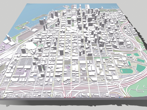 Cityscape San Diego California USA 3D मॉडल
