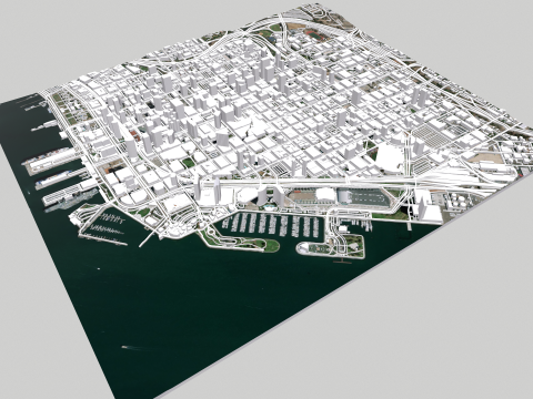Cityscape San Diego California USA 3D मॉडल
