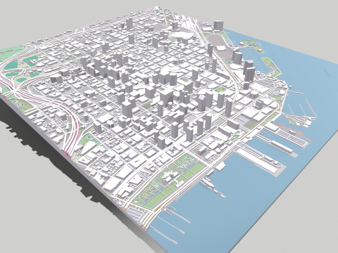 Cityscape San Diego California USA 3D मॉडल