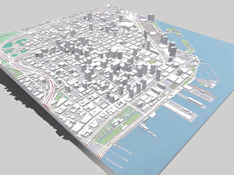 Cityscape San Diego California USA 3D Model