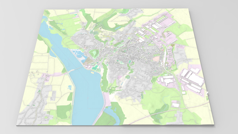 Cityscape Slatina Romania 3D Model .c4d .max .obj .3ds .fbx .stl .blend