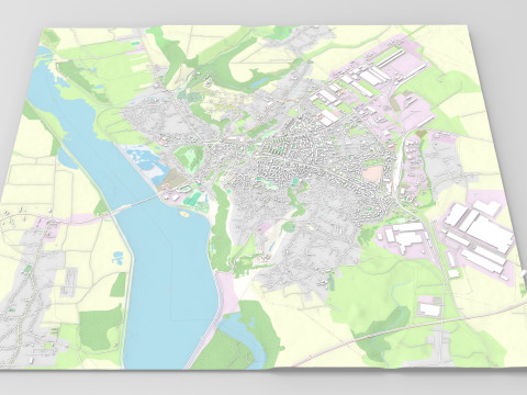 Cityscape Slatina Romania 3D Модель