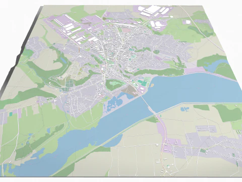 Cityscape Slatina Romania 3D Model