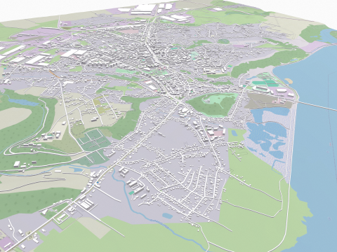 Cityscape Slatina Romania 3D Model